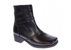 Ghete dama casual imblanite din piele naturala cu fermoar GD6N